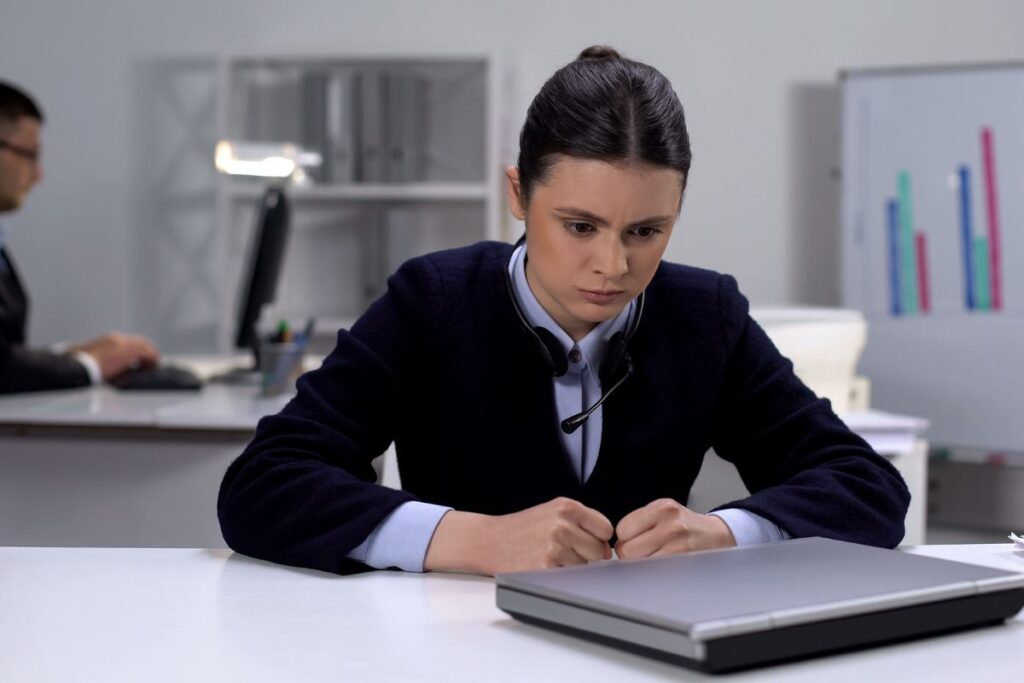 Women contemplating life and being depressed because she hates her job
